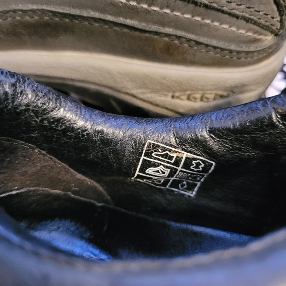 KEEN Toyah Women's 6.5 black gray waterproof leather lace-up outdoors shoes - Picture 13 of 13